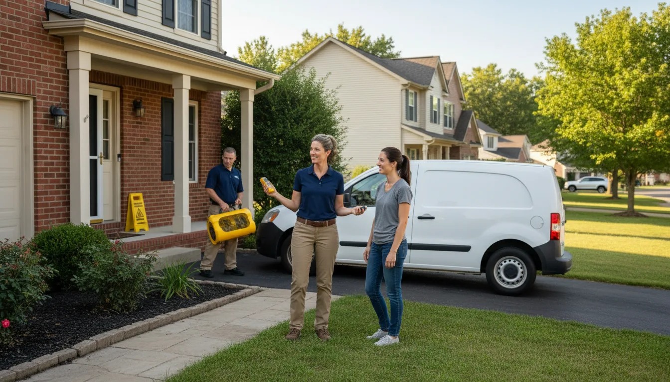 Residential water damage restoration in Melbeta, NE